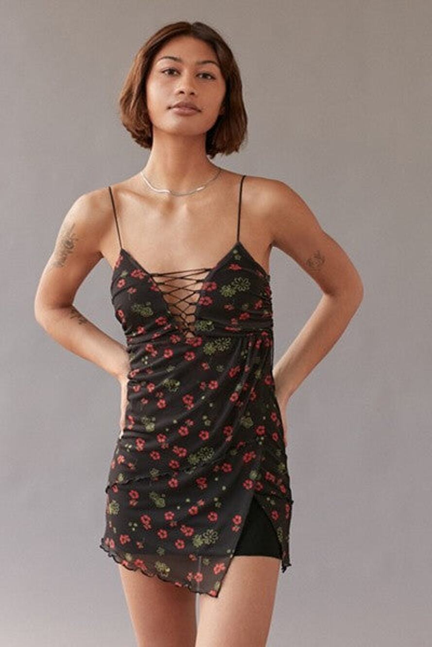 Vuori Bright Side Lace-Up Tank Mini Dress - XS